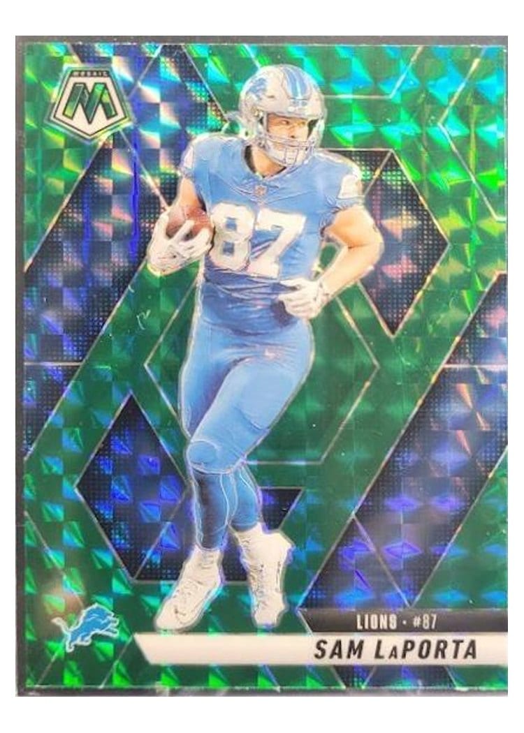 2025 Panini Mosaic Base Set Sam LaPorta Green #63 card