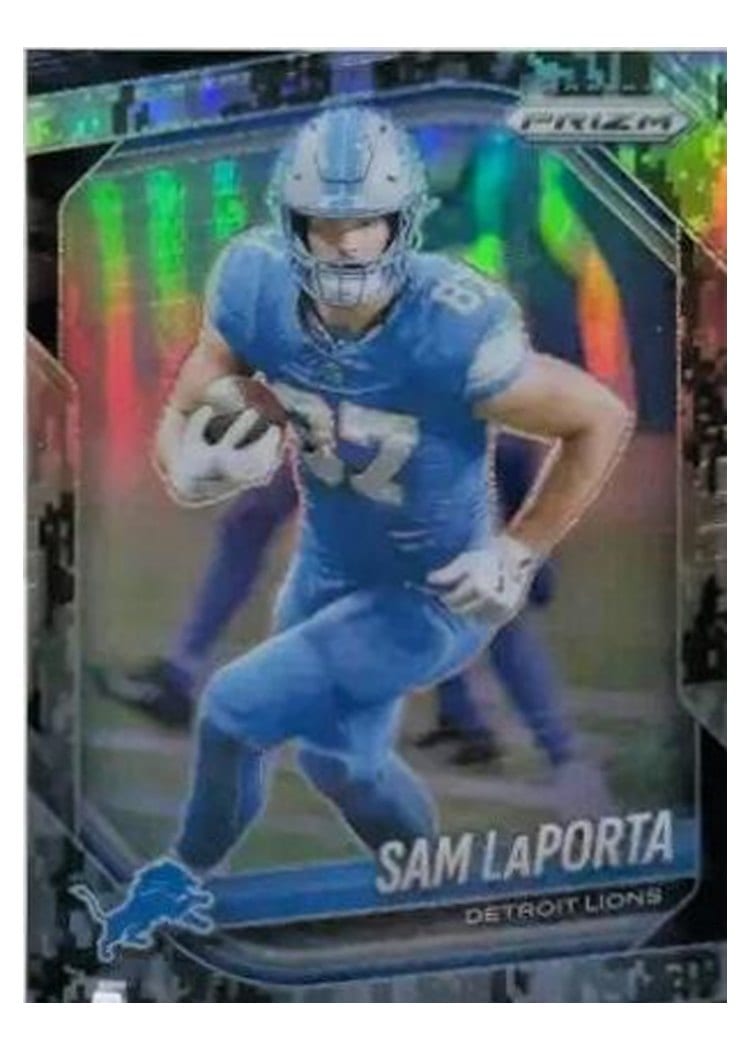 2025 Panini Prizm Base Set Sam LaPorta Forest Camo #122 card