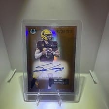 2025 Bowman University Chrome 1955 Bowman Football Autographs Sam Leavitt #55AV-SL card