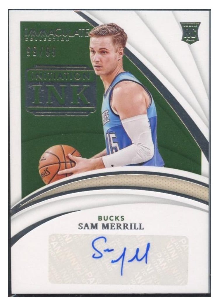 2020-21 Panini Immaculate Collection Initiation Ink Sam Merrill #INI-SAM card