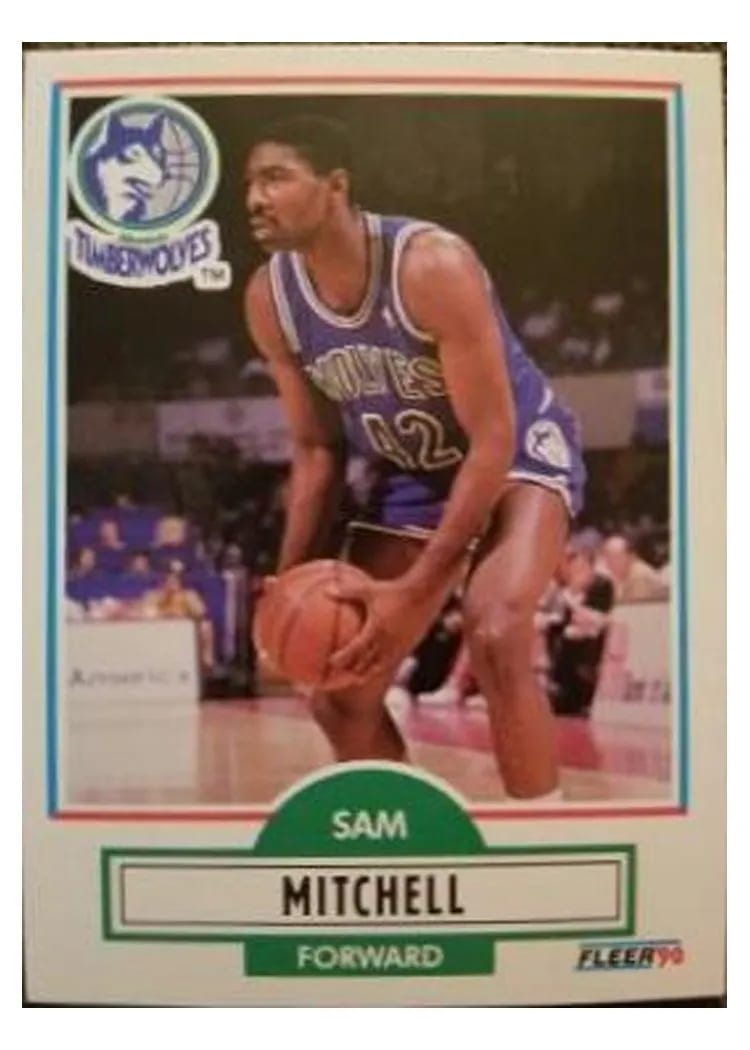 1990 Fleer Sam Mitchell #114 card