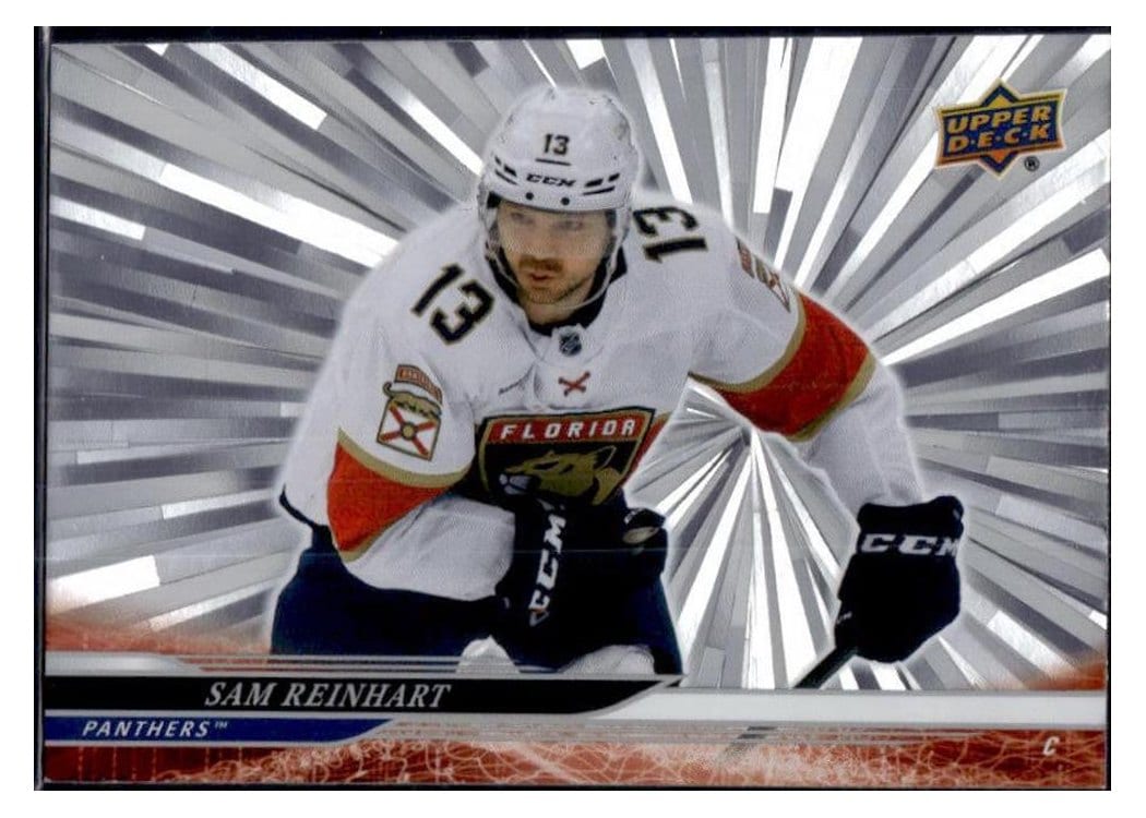 2024-25 Upper Deck Base Set Sam Reinhart Outburst Silver #318 card