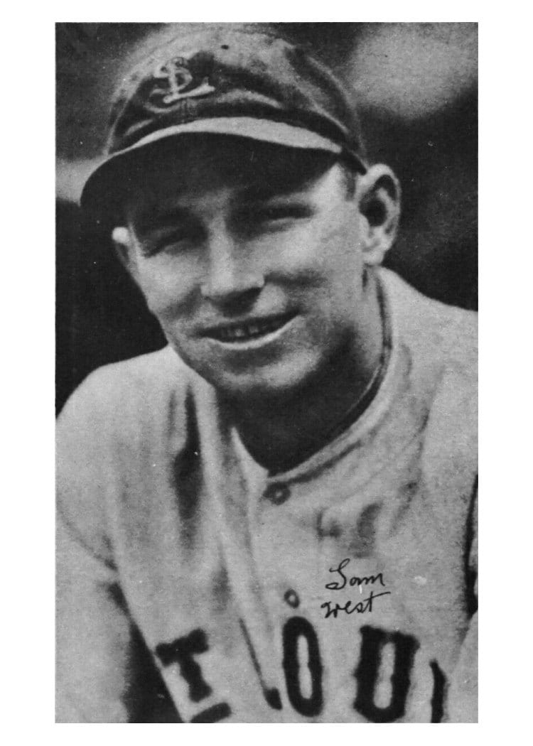 1936 National Chicle Fine Pens Sam West card