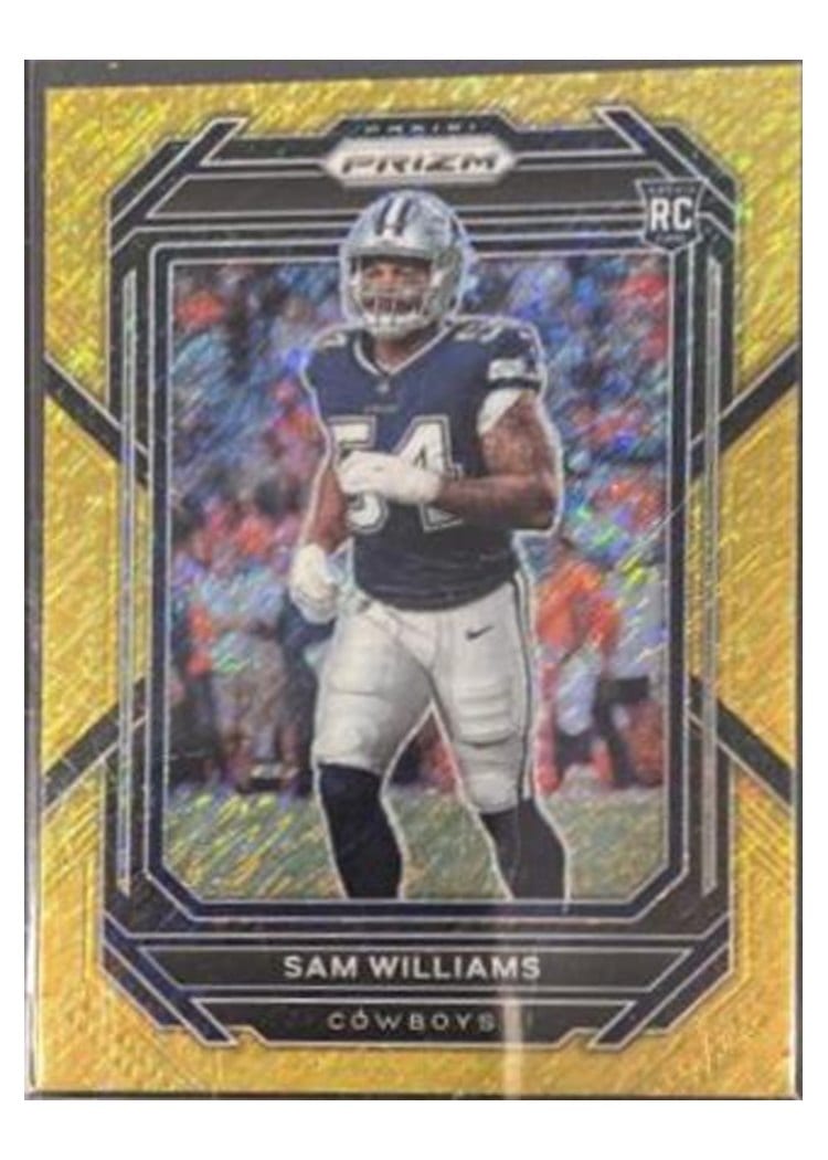 2022 Panini Prizm Base Set Sam Williams Gold Shimmer #393 card