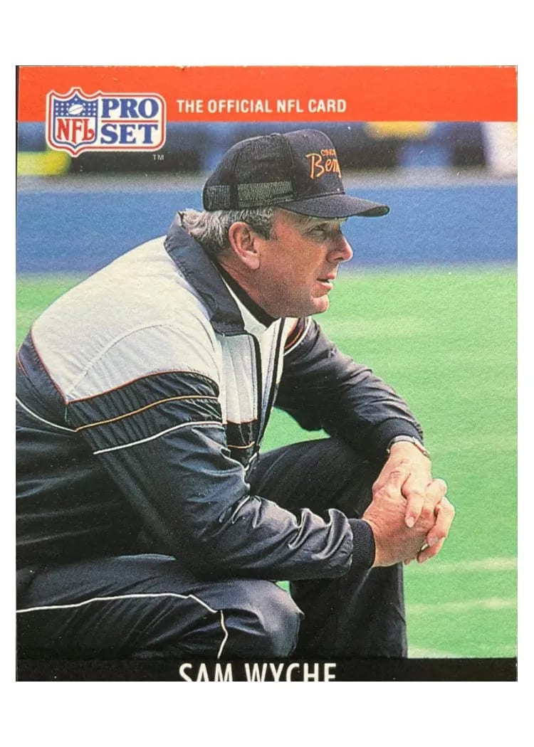1990 Pro Set Base Set Sam Wyche #68 card
