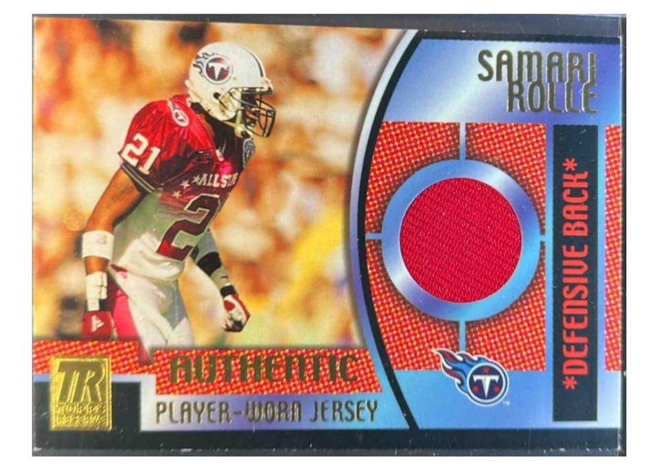 2001 Topps Reserve Jersey Samari Rolle #TRR-SR card