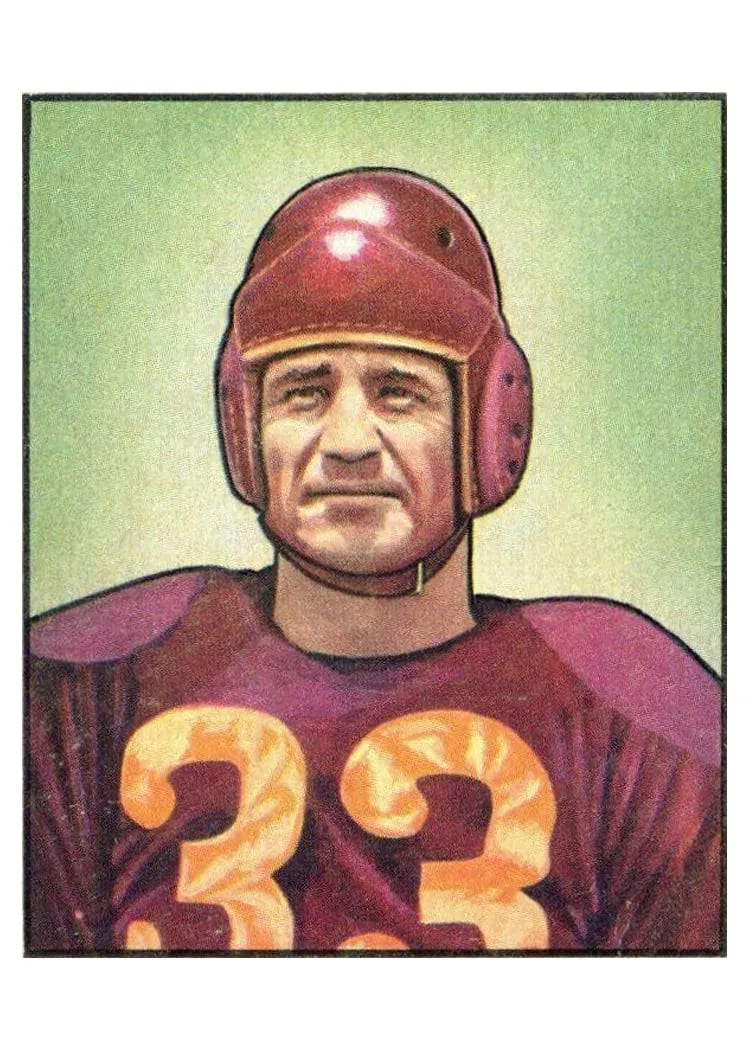 1950 Bowman Sammy Baugh #100 card