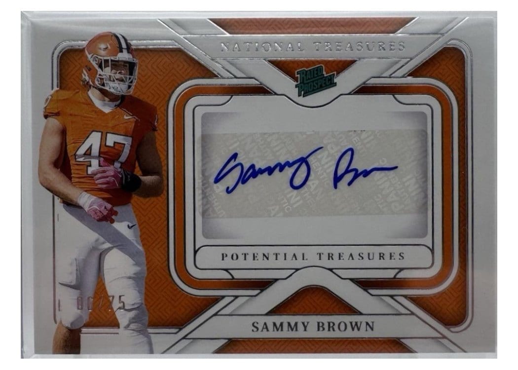 2025 Panini National Treasures Collegiate Potential Treasures Sammy Brown #10 card