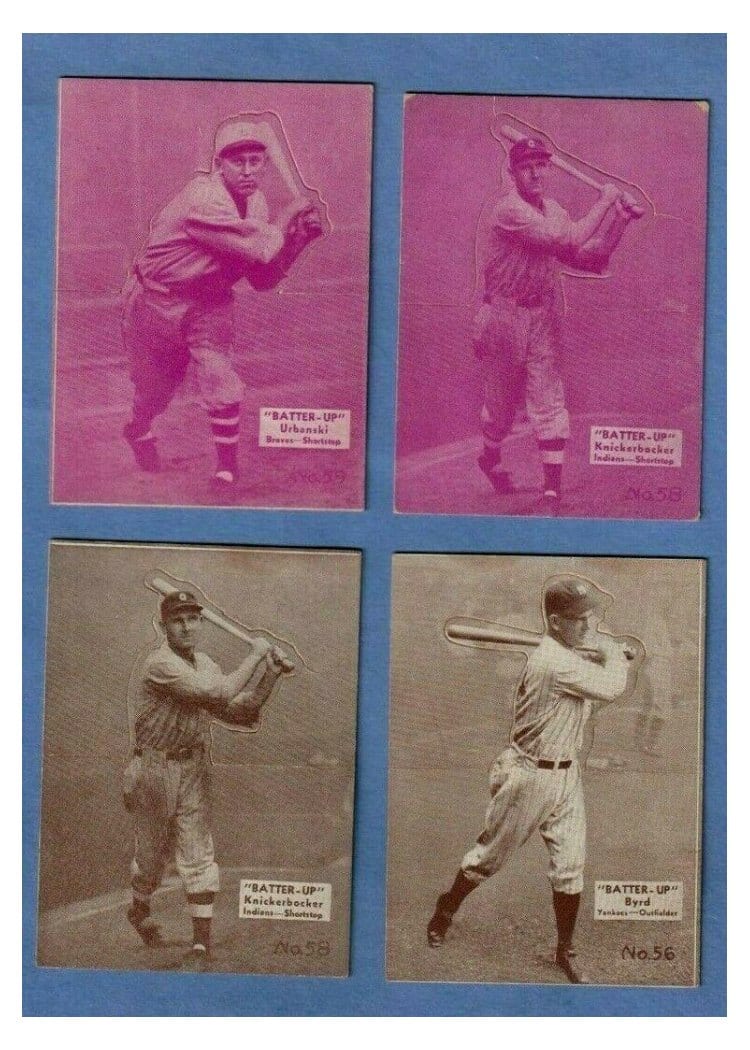 1934 Batter Up Sammy Byrd #56 card