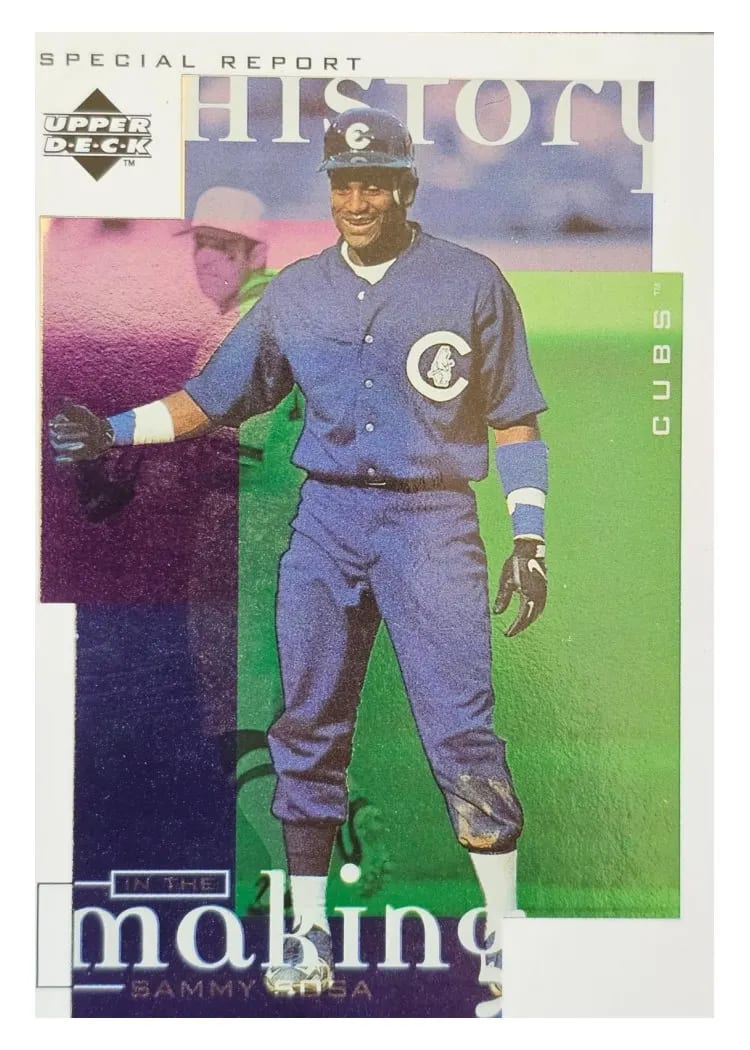 1998 Upper Deck Base Set Sammy Sosa Special Report #8 card