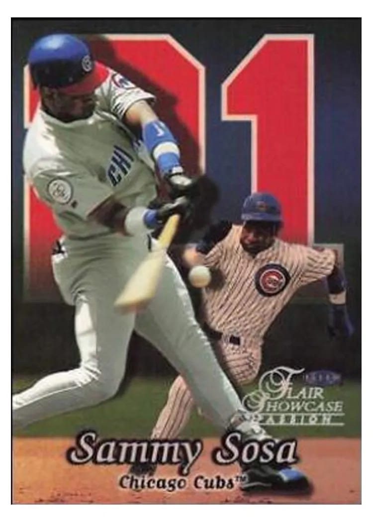 1999 Flair Showcase Sammy Sosa #2 card