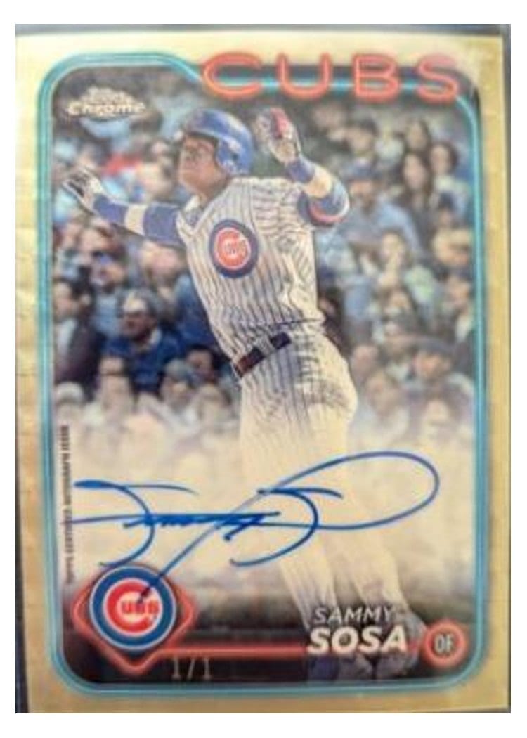 2024 Topps Chrome Chrome Legend Autographs Sammy Sosa #CLA-SS card