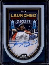 2025 Topps Cosmic Chrome Launched Into Orbit Autographs Sammy Sosa #LIOA-SS card