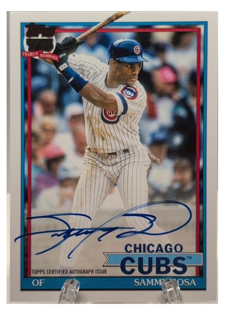 2026 Topps 1991 Topps Autographs Sammy Sosa #91A-SS card