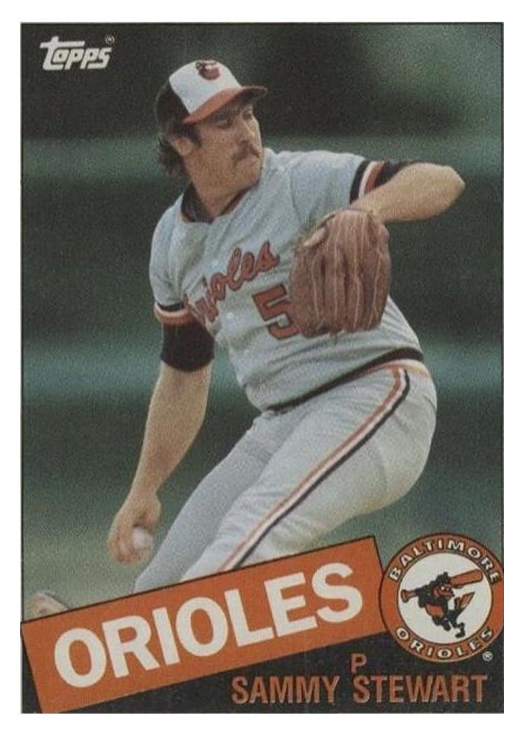 1985 Topps Sammy Stewart #469 card