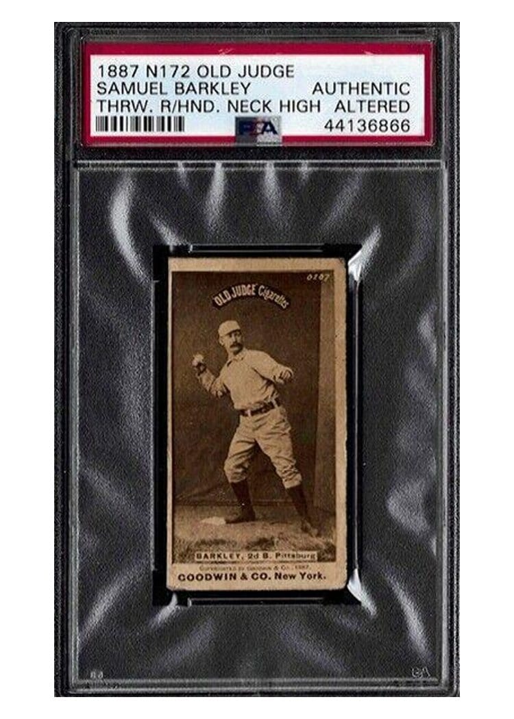 1887 N172 Old Judge Samuel Barkley card