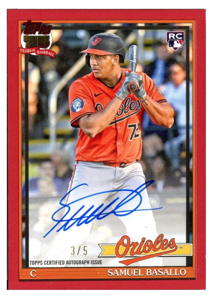 2026 Topps 1991 Topps Autographs Samuel Basallo #91A-SB card