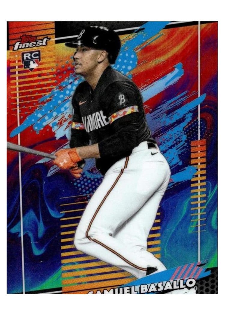 2026 Topps Finest Samuel Basallo Oil Spill Refractor #166 card