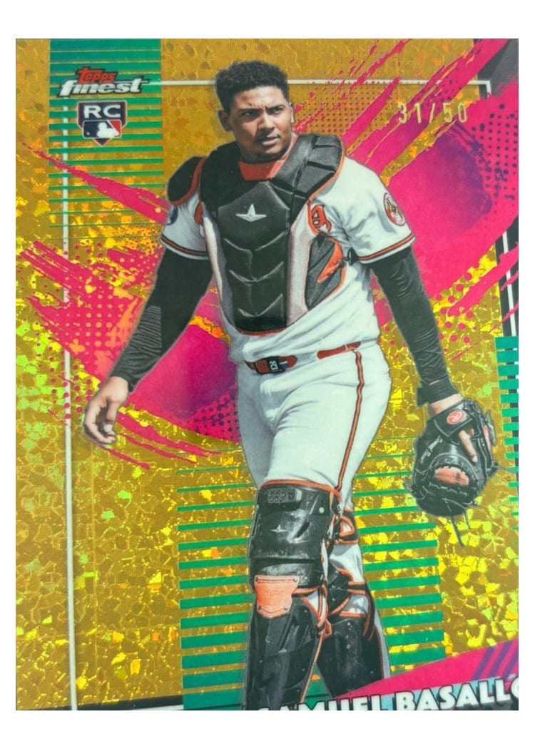 2026 Topps Finest Samuel Basallo Gold Mini Diamond Refractor #264 card