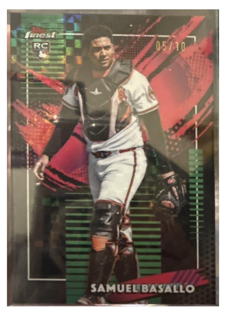 2026 Topps Finest Samuel Basallo Black X-Fractor #264 card