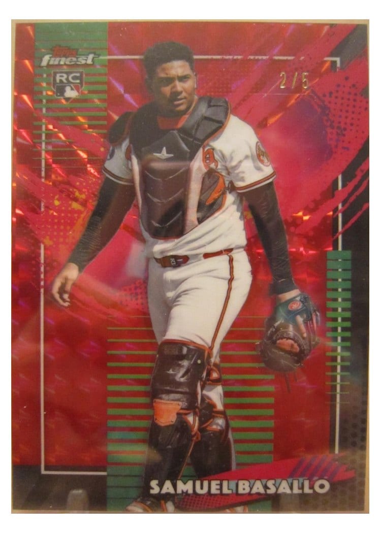 2026 Topps Finest Samuel Basallo Red Geometric Refractor #264 card