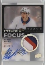 2023-24 Upper Deck Premier Premier Focus Autograph Patch Rookies Samuel Bolduc #PFR-SB card