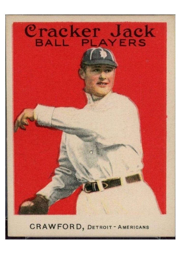 1915 Cracker Jack Samuel Crawford #14 card