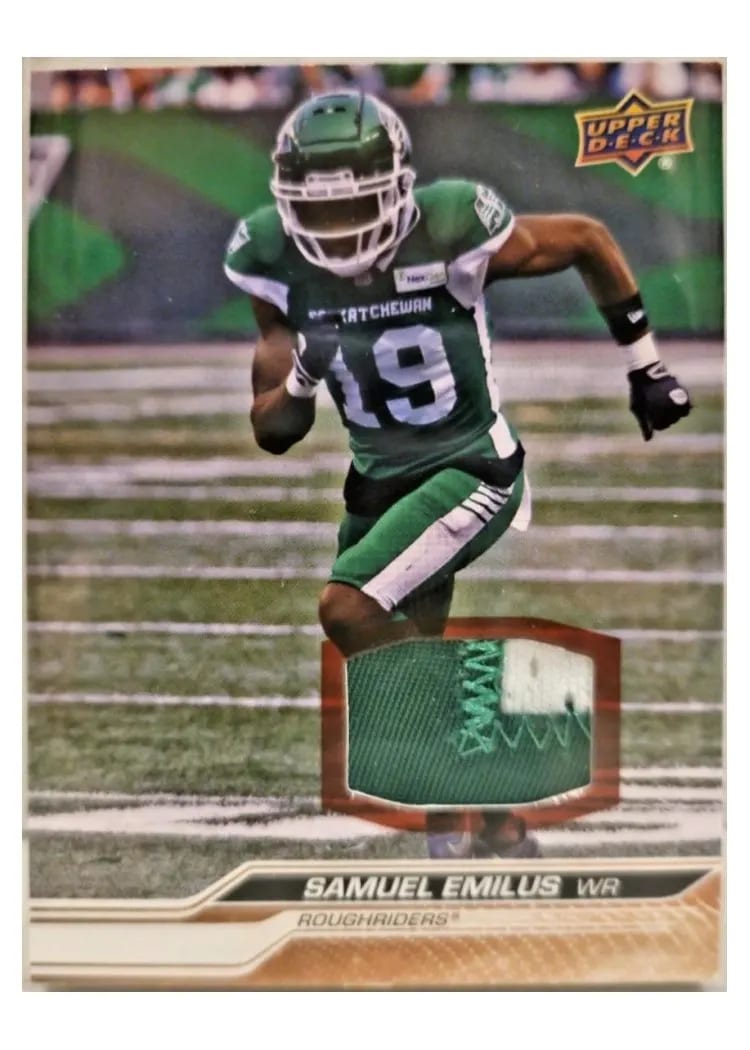 2024 Upper Deck CFL Game Patch Samuel Emilus #55 card
