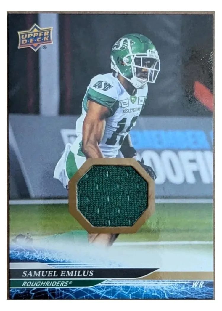 2025 Upper Deck CFL Samuel Emilus Jersey #9 card