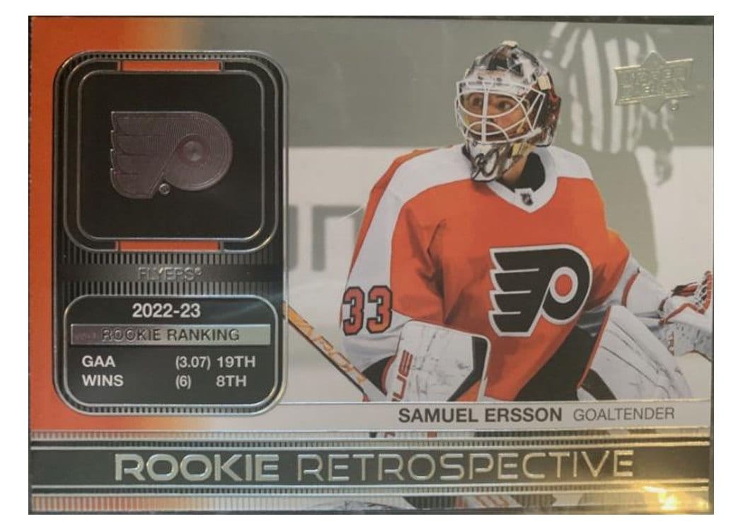 2023-24 Upper Deck Rookie Retrospective Samuel Ersson #RR-8 card