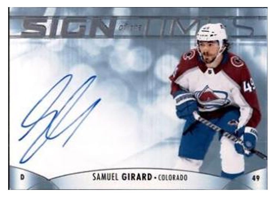 2023-24 SP Authentic Sign of the Times Auto Samuel Girard #SOTT-SG card