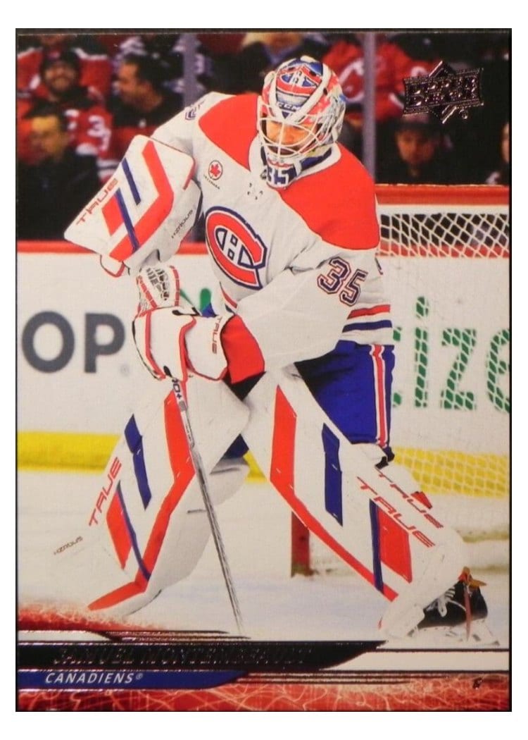 2024-25 Upper Deck Base Set Samuel Montembeault Outburst Red #103 card