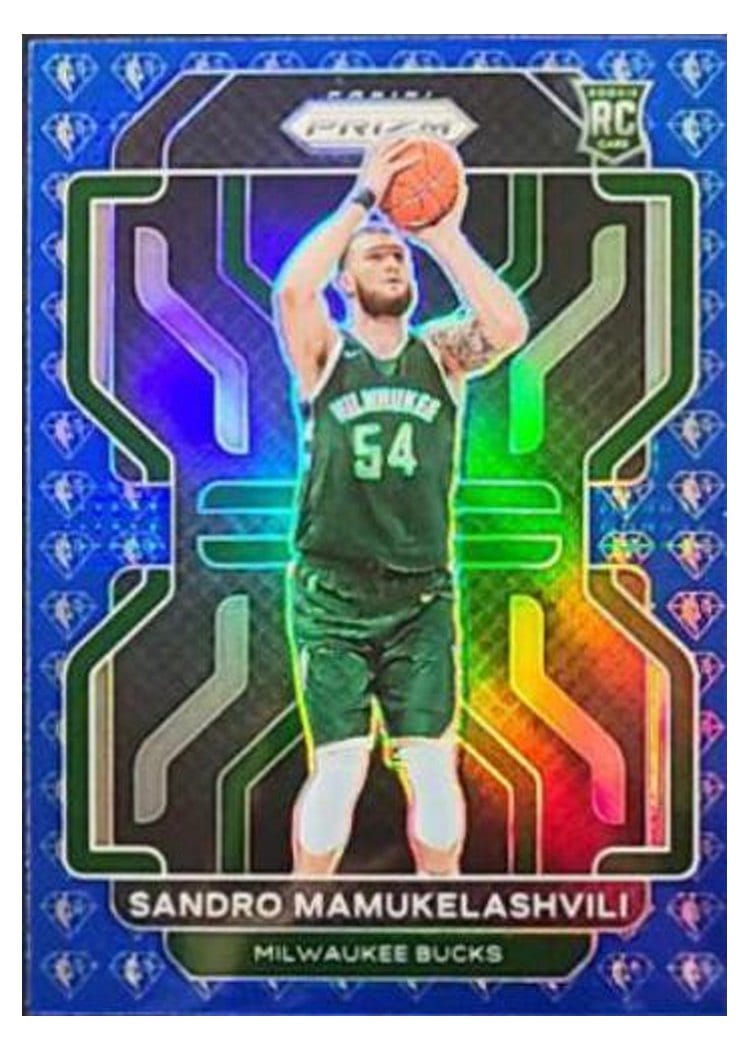 2021-22 Panini Prizm Base Set Sandro Mamukelashvili Blue Prizm #293 card
