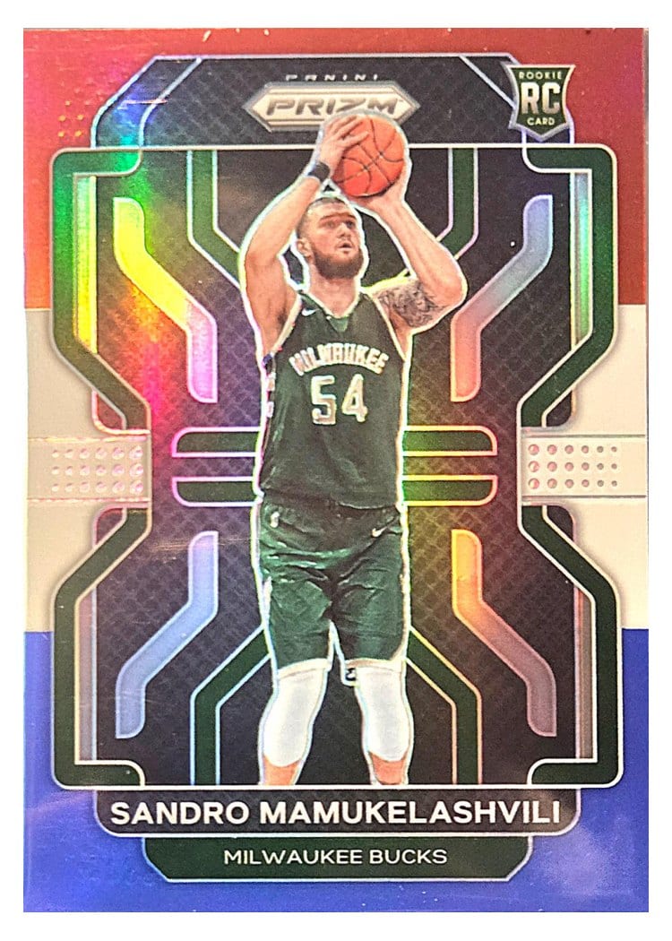 2021-22 Panini Prizm Base Set Sandro Mamukelashvili Red White Blue Prizm #293 card