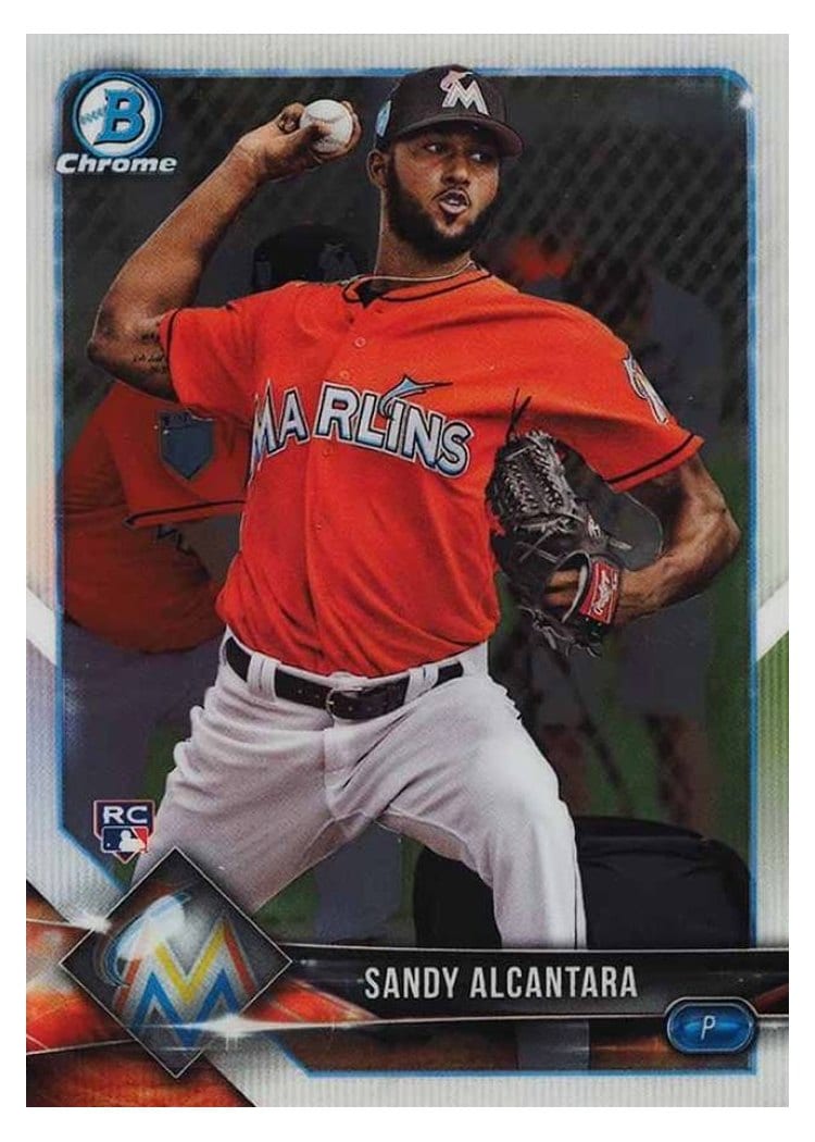 2018 Bowman Chrome Base Set Sandy Alcantara #19 card