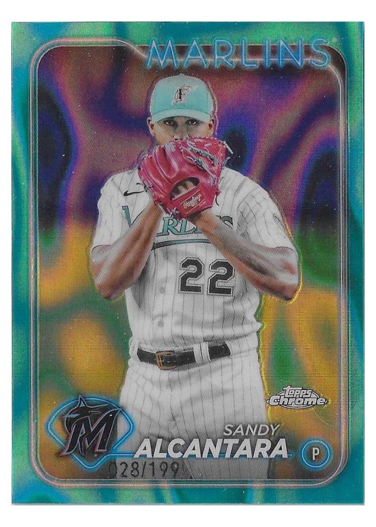 2024 Topps Chrome Base Set Sandy Alcantara #138 card