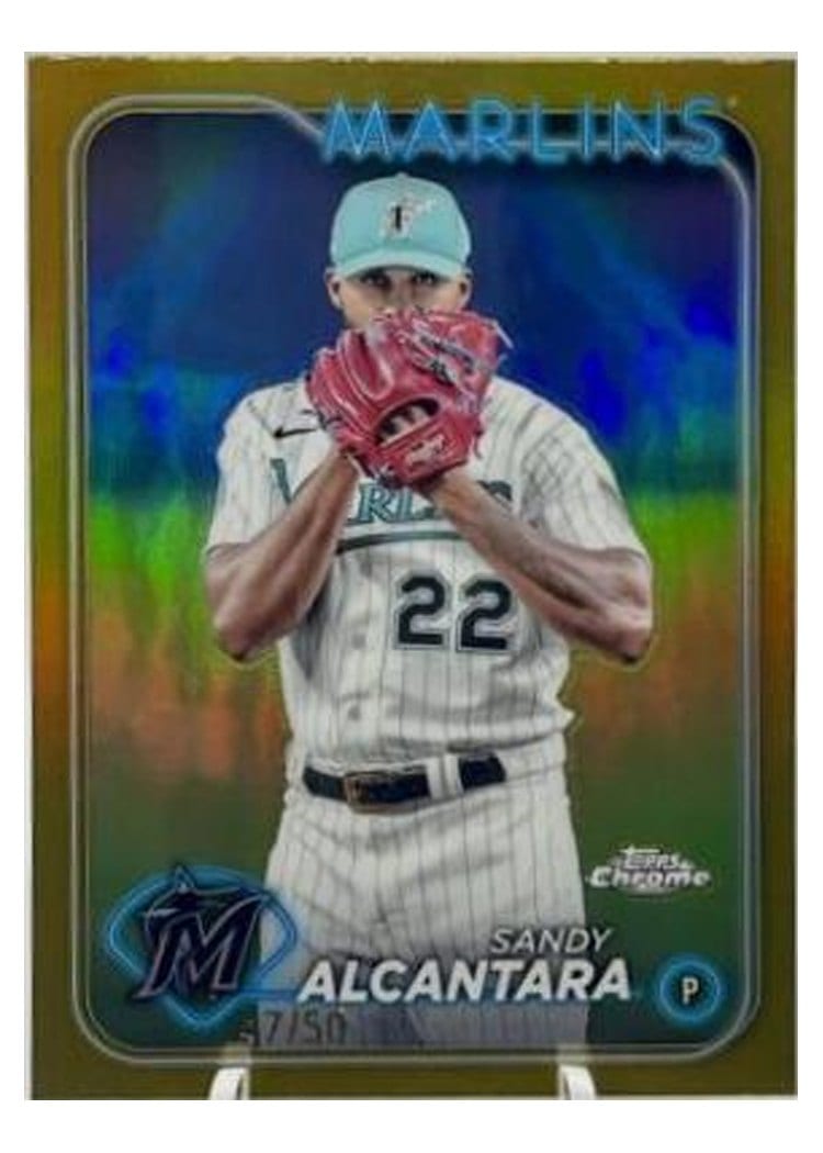 2024 Topps Chrome Base Set Sandy Alcantara #138 card