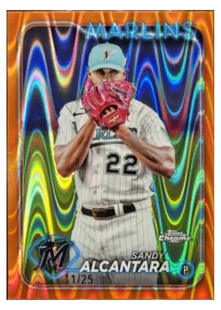2024 Topps Chrome Base Set Sandy Alcantara #138 card