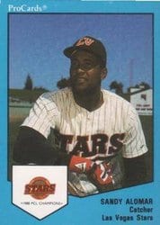 1989 ProCards FutureStars AAA Base Set Sandy Alomar Jr. #7 card