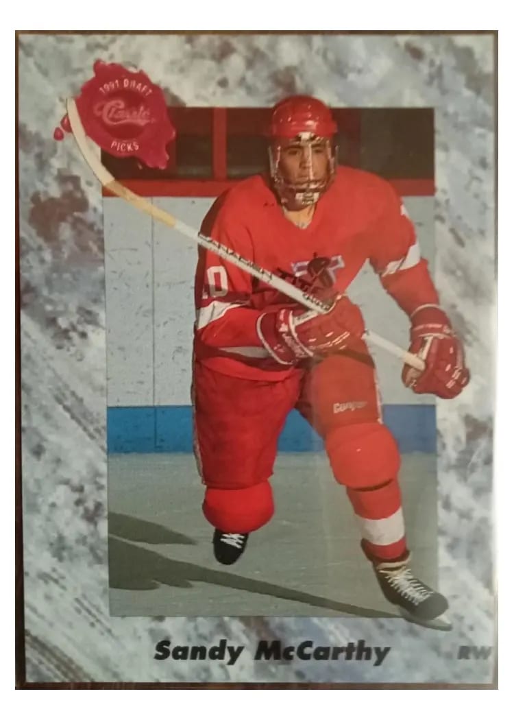 1991 Classic Draft Picks Sandy McCarthy #42 card