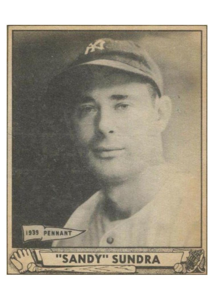 1940 Play Ball Sandy Sundra #122 card