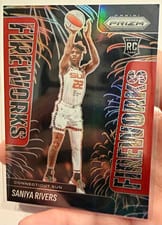 2025 Panini Prizm WNBA Fireworks Saniya Rivers #1 card