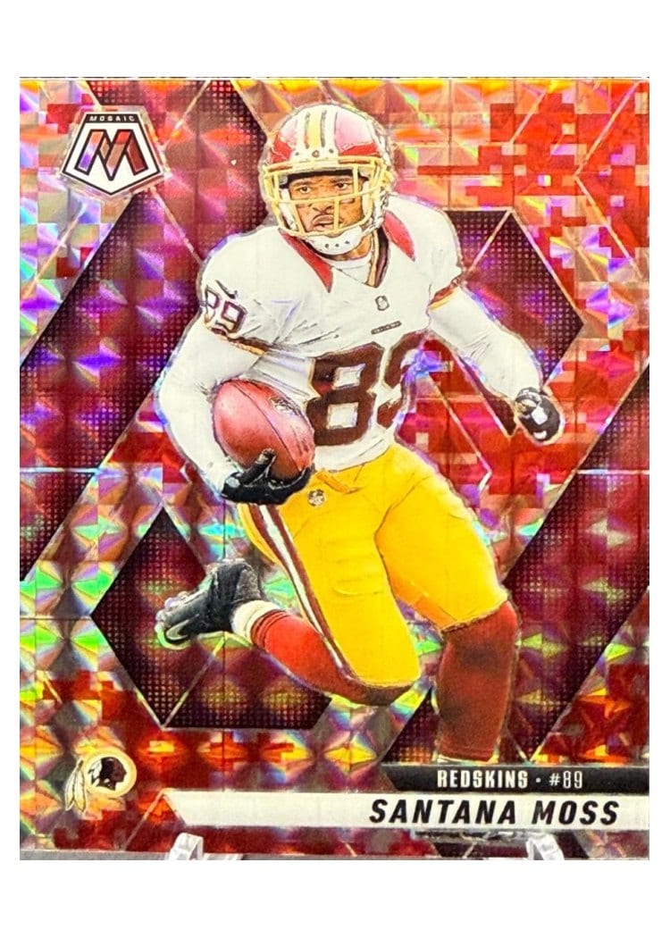 2025 Panini Mosaic Base Set Santana Moss Camo Red #210 card