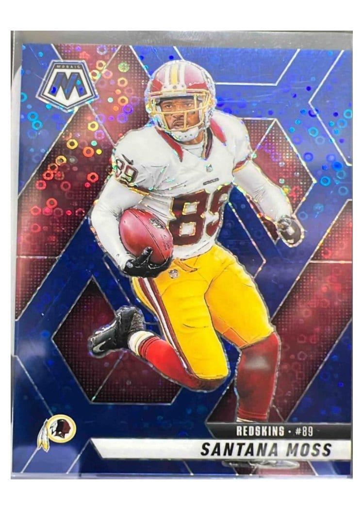 2025 Panini Mosaic Base Set Santana Moss No Huddle Blue #210 card