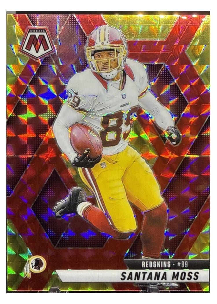2025 Panini Mosaic Base Set Santana Moss Gold Sparkle #210 card