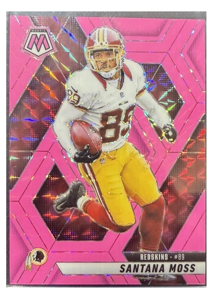 2025 Panini Mosaic Base Set Santana Moss Pink Fluorescent #210 card