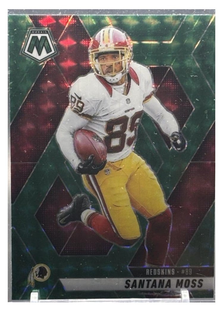 2025 Panini Mosaic Base Set Santana Moss Green Sparkle #210 card