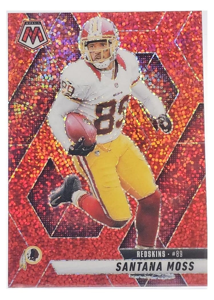 2025 Panini Mosaic Base Set Santana Moss Red Sparkle #210 card