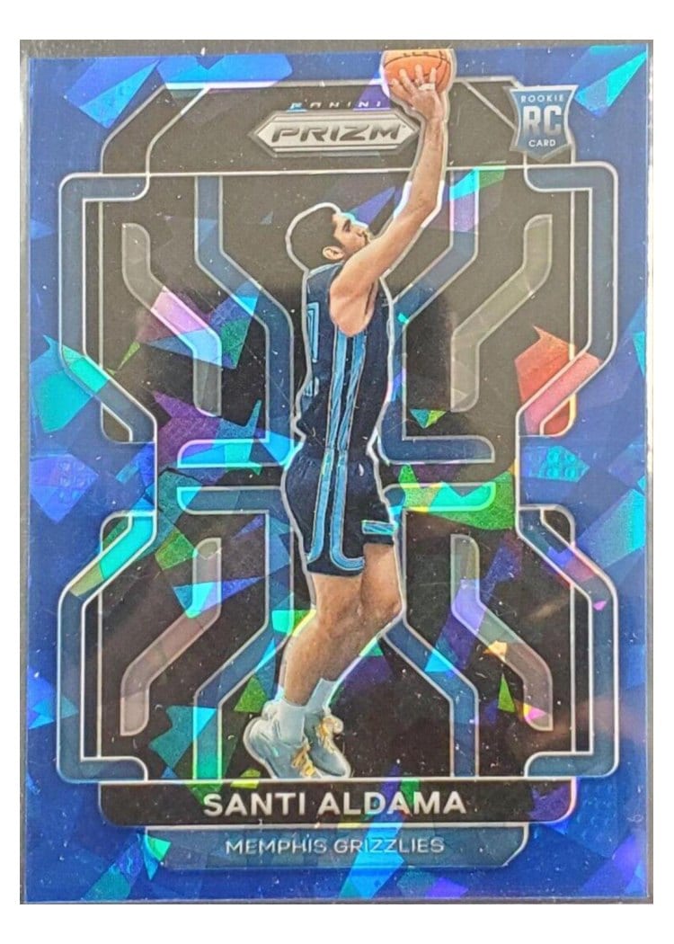 2021-22 Panini Prizm Base Set Santi Aldama Blue Ice Prizm #276 card