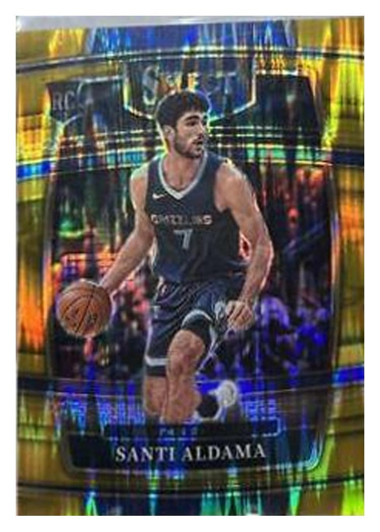 2021-22 Panini Select Base Set Santi Aldama Gold Flash Prizm #64 card